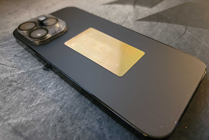 Therasage TheraProtect EMF Harmonizer - Gold - Cell Phone / Laptop / Tablet EMF Shield (2 Pack)