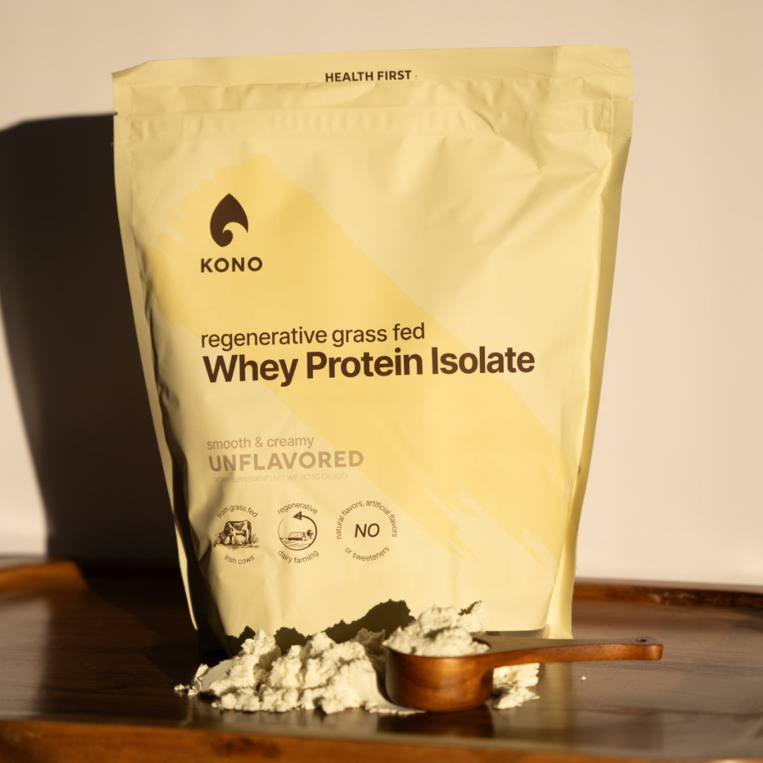 Kono Nutrition Regenerative Grass Fed Whey Protein Isolate Unflavored