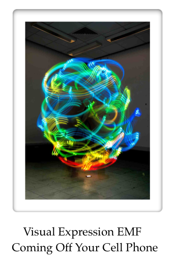 Therasage TheraProtect EMF Protection for Wireless Network Routers / Smart Meter Harmonizer etc Visual Expression EMF Coming Off Your Cell Phone