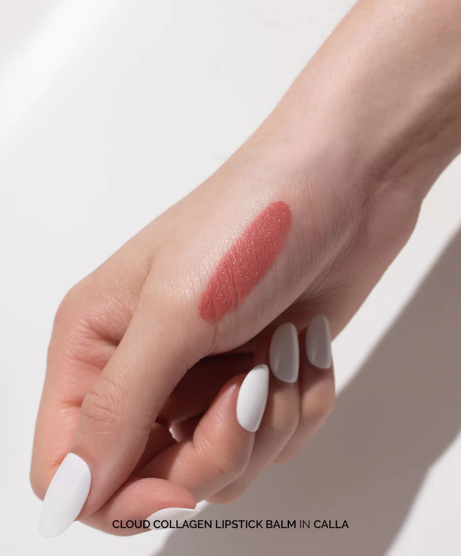 Experience the versatility and beauty of Fitglow Beauty Cloud Collagen Lipstick + Cheek Balm