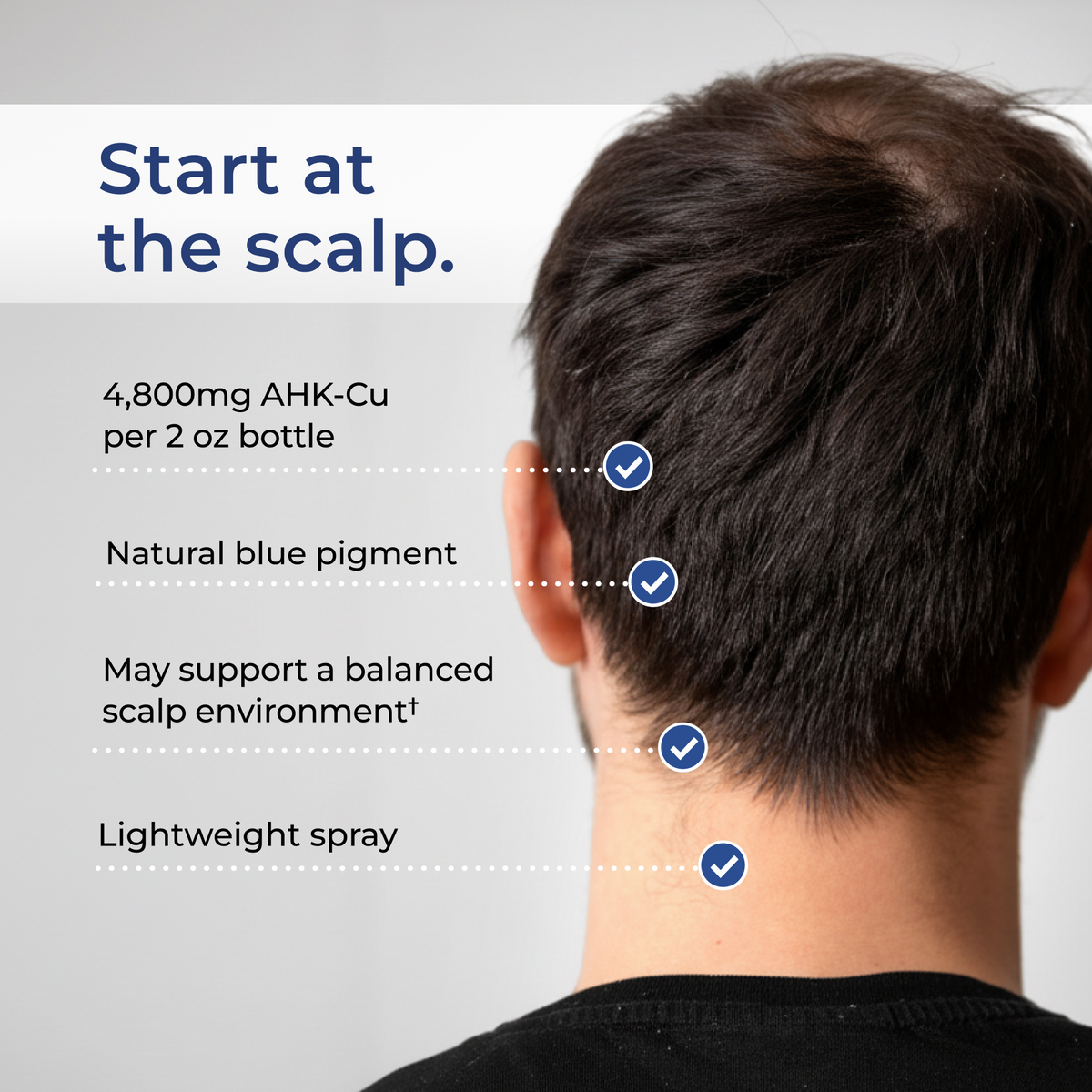 Benefits graphic for Neurogan Health AHK-Cu Hair and Scalp Serum.