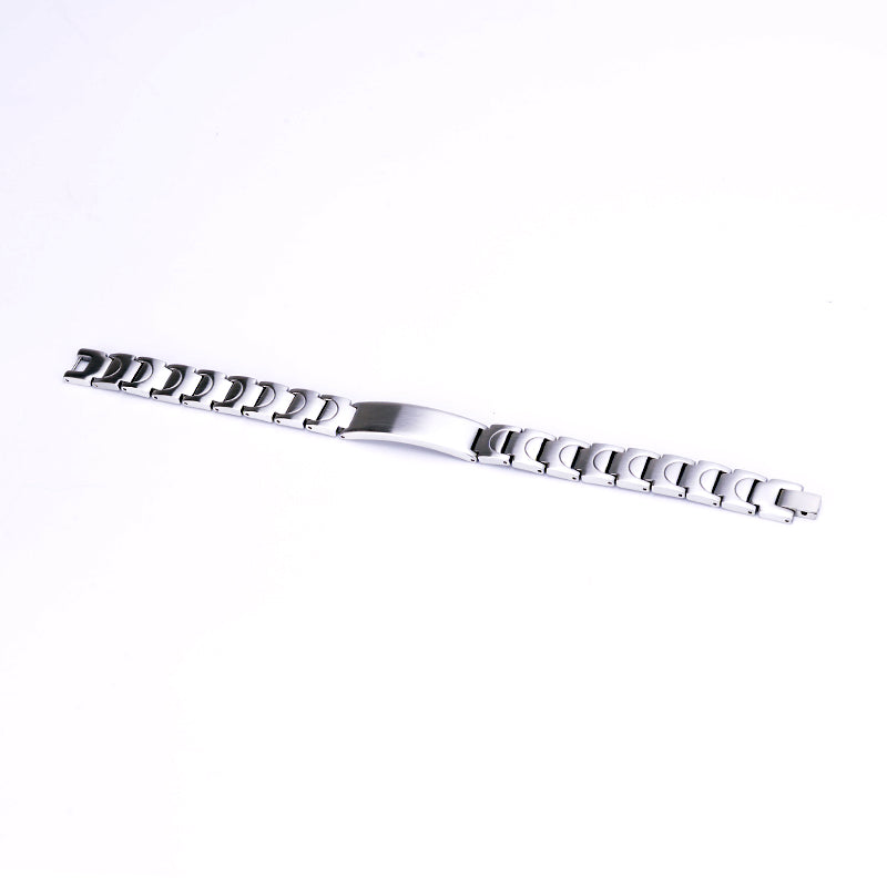 HealthyLine Stainless Steel Energy Bracelet 4-in-1. Silver color. Model SY050