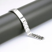 HealthyLine Stainless Steel Energy Bracelet 4-in-1. Silver color. Model SY050
