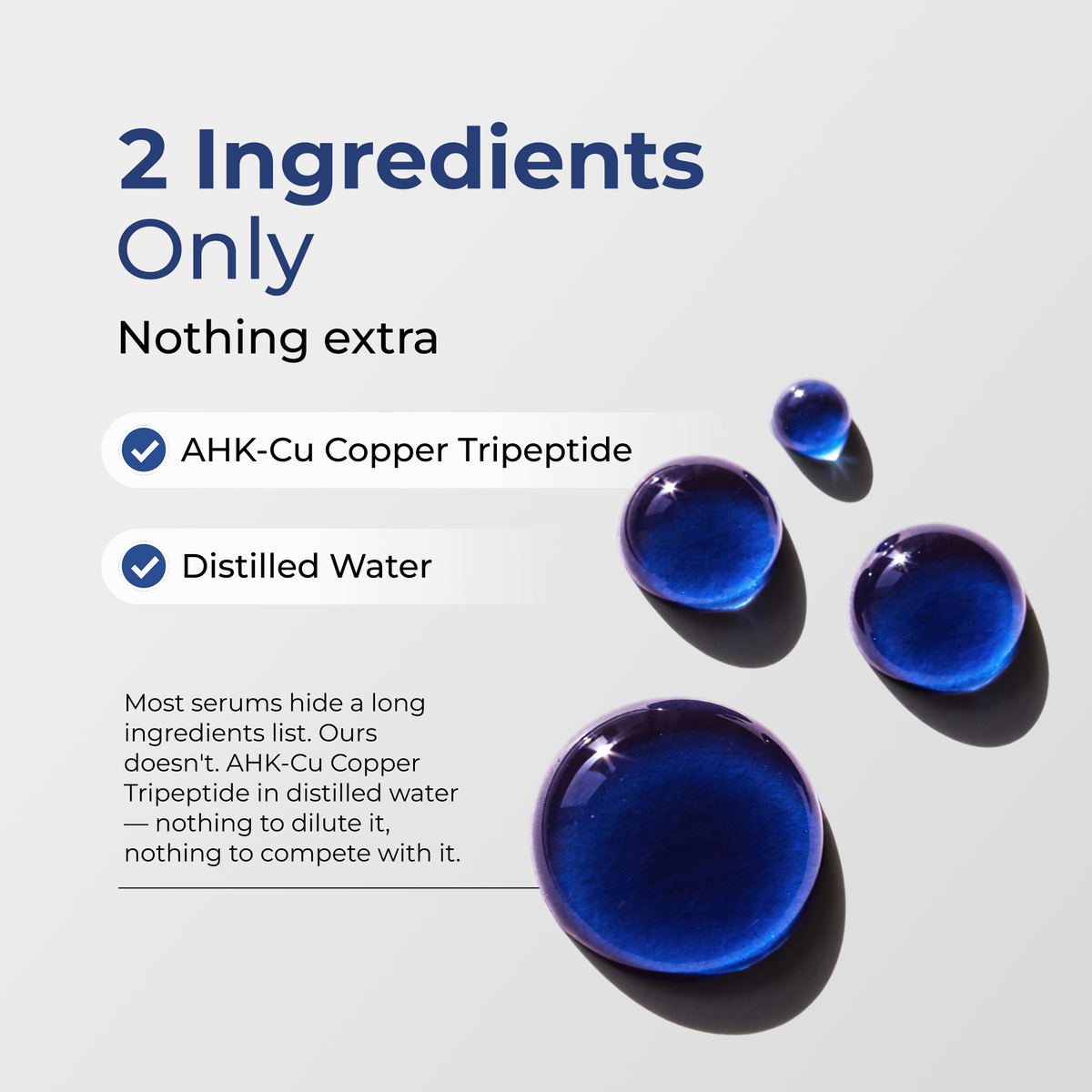 Key ingredients in Neurogan Health AHK-Cu Hair and Scalp Serum.