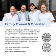 Neurogan Health founders with information about the family-owned business.