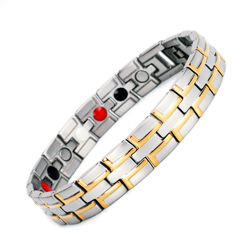HealthyLine Stainless Steel Energy Bracelet 4-in-1. 2 Colors available. Model B041