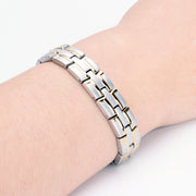 HealthyLine Stainless Steel Energy Bracelet 4-in-1. 2 Colors available. Model B041