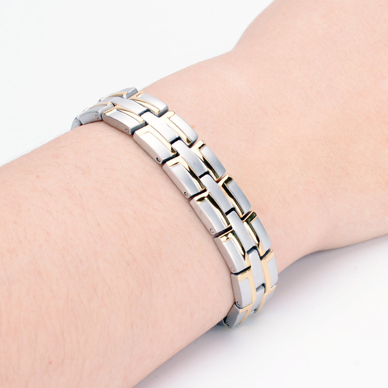 HealthyLine Stainless Steel Energy Bracelet 4-in-1. 2 Colors available. Model B041
