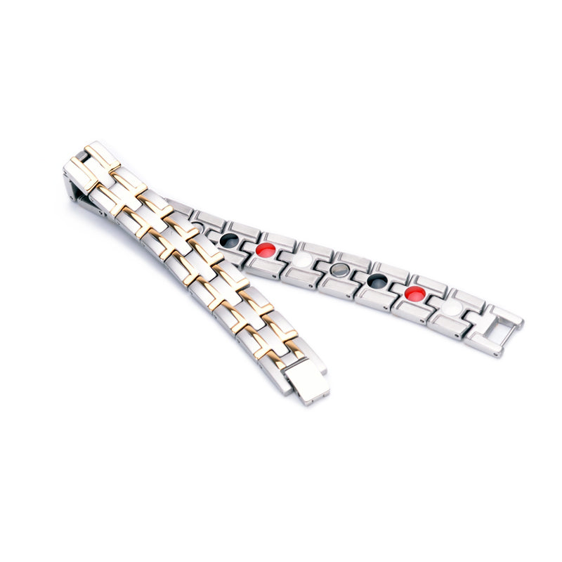 HealthyLine Stainless Steel Energy Bracelet 4-in-1. 2 Colors available. Model B041
