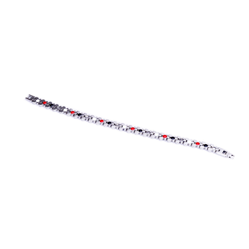 HealthyLine Stainless Steel Energy Bracelet 4-in-1. Silver/Gold color. Model SY087J
