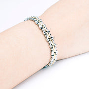 HealthyLine Stainless Steel Energy Bracelet 4-in-1. Silver/Gold color. Model SY087J