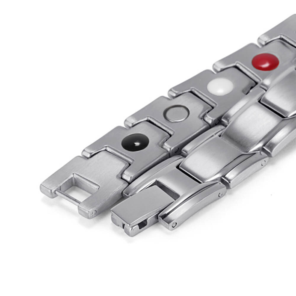 HealthyLine Stainless Steel Magnetic/Energy Bracelet 4-in-1. 4 Colors available. Model B001M