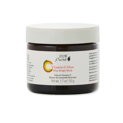 100% PURE 18.3% ACTIVE INGREDIENTS VITAMIN C GLOW MAX BRIGHT MASK