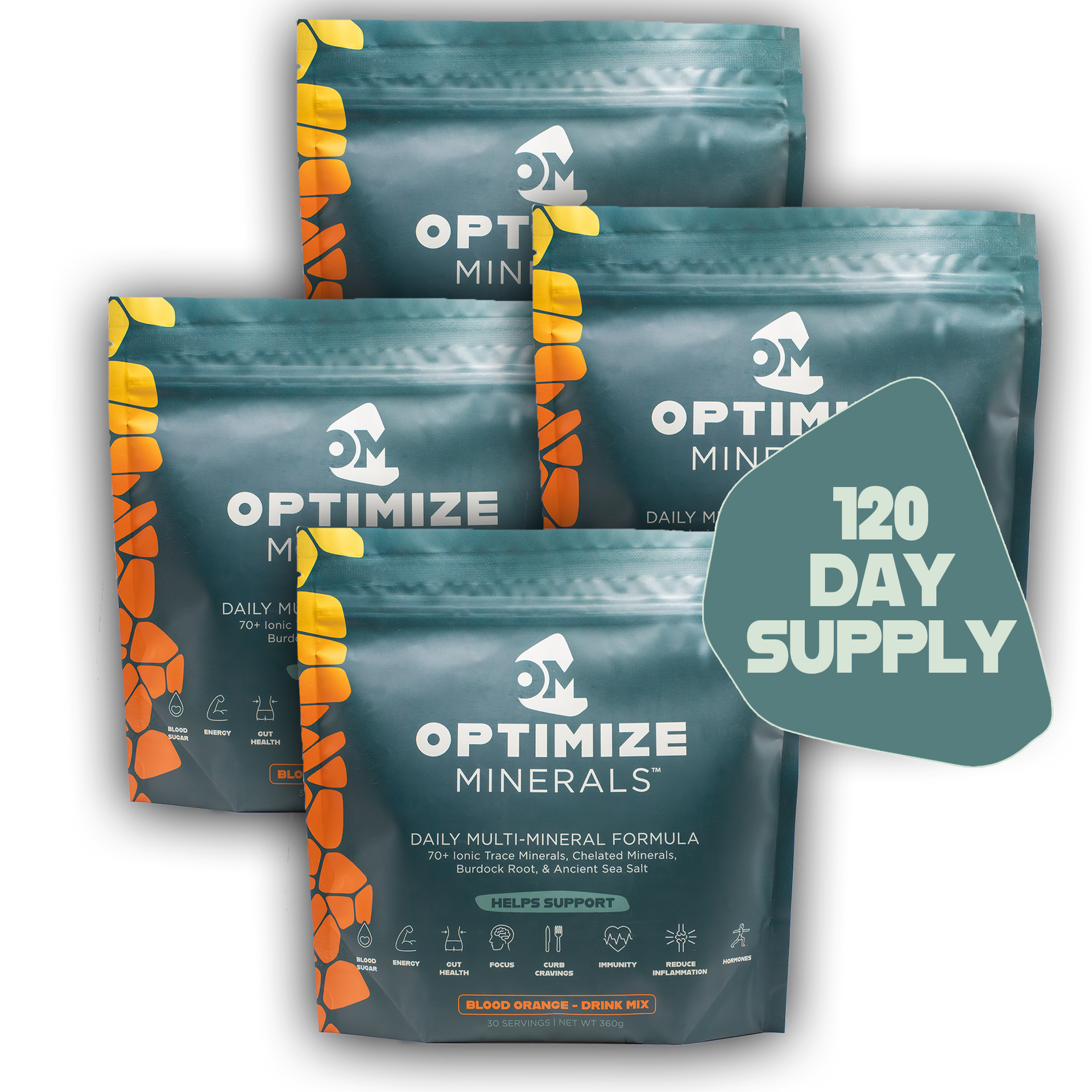 Optimize Minerals Blood Orange 120 Day Supply