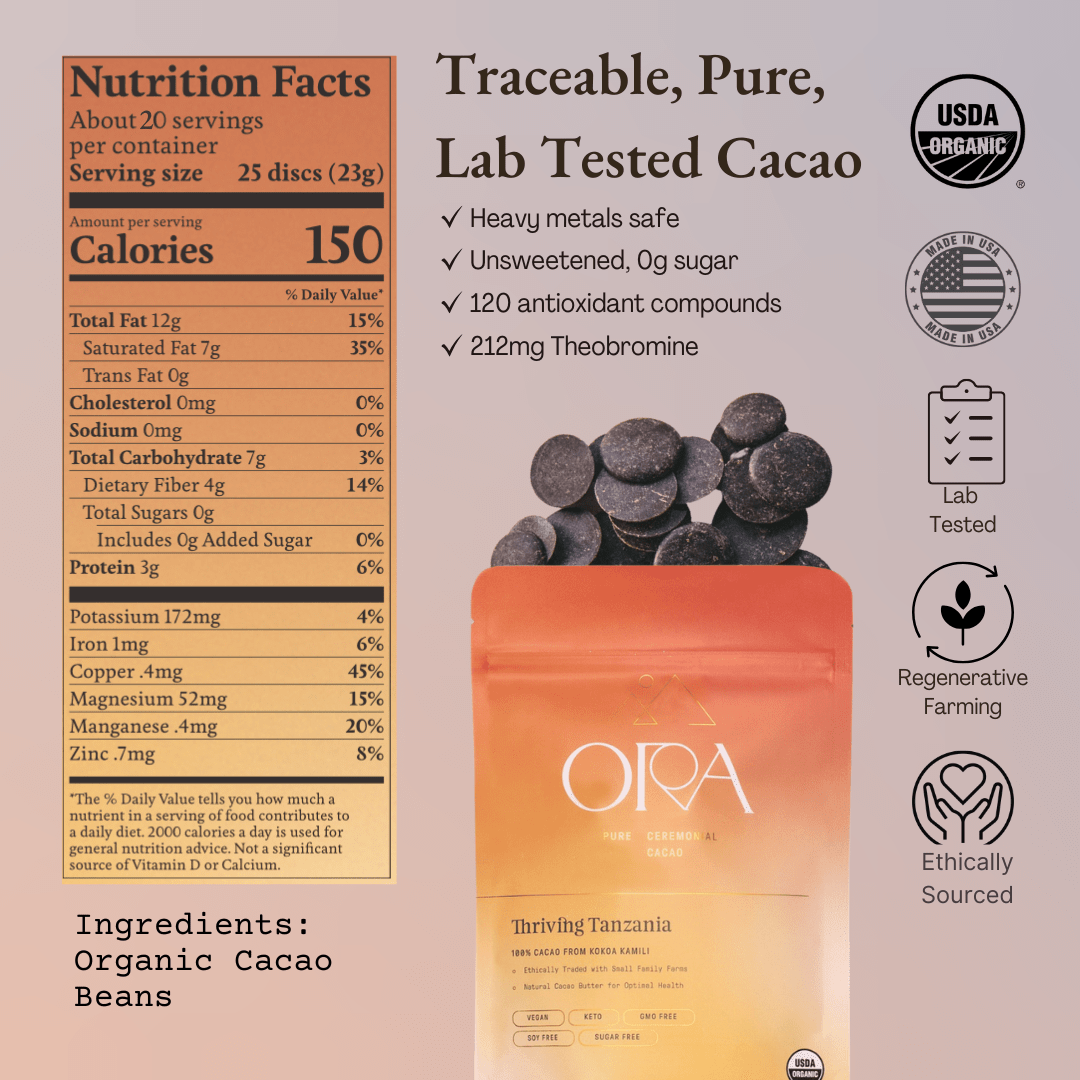Ora Cacao Thriving Tanzania - Nutrition Facts