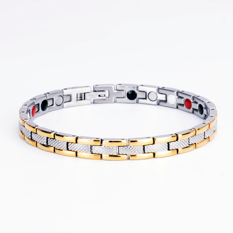 HealthyLine Stainless Steel Energy Bracelet 4-in-1. 2 Colors available. Model B029