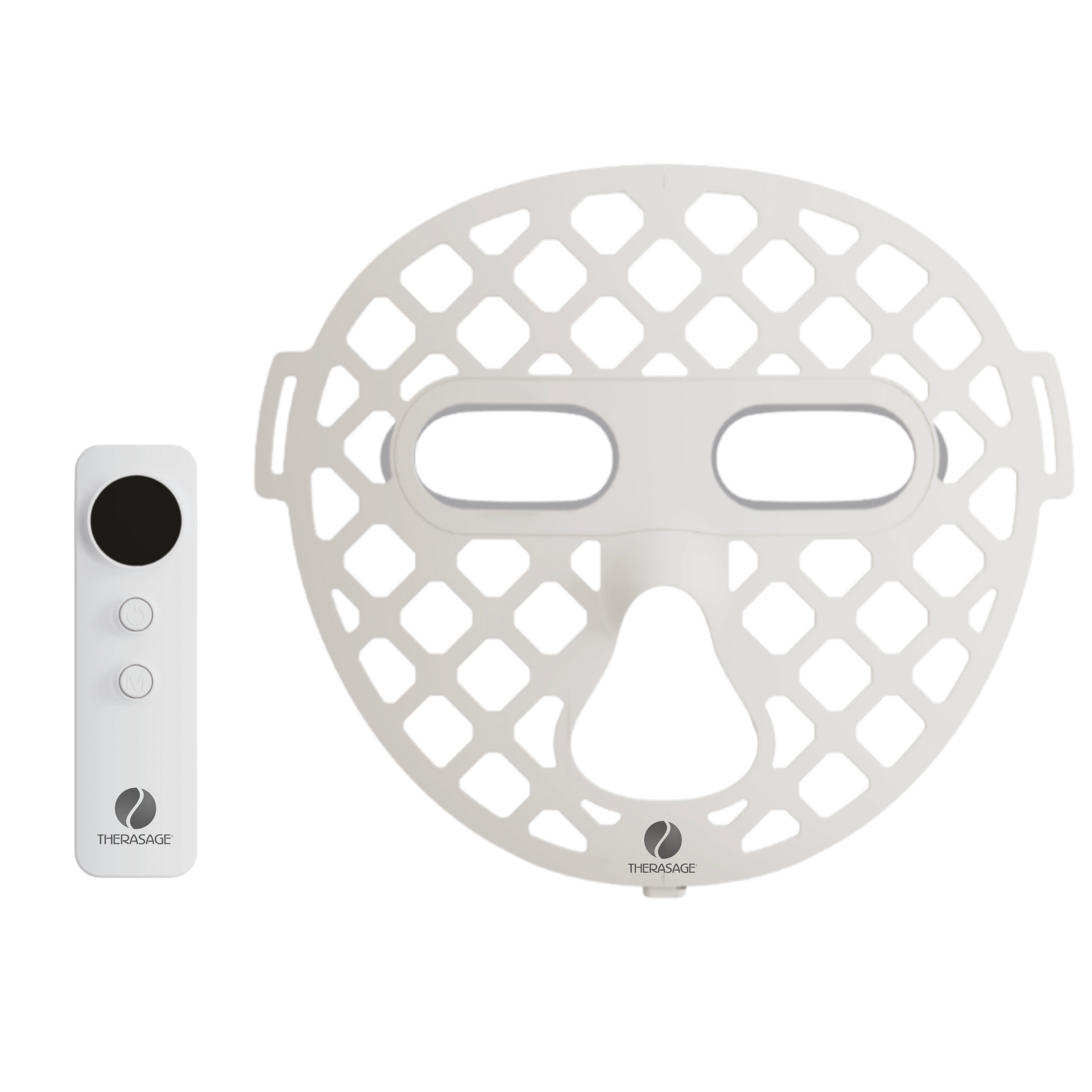 Package includes Therasage TheraGlow Mask2Go+ and remote