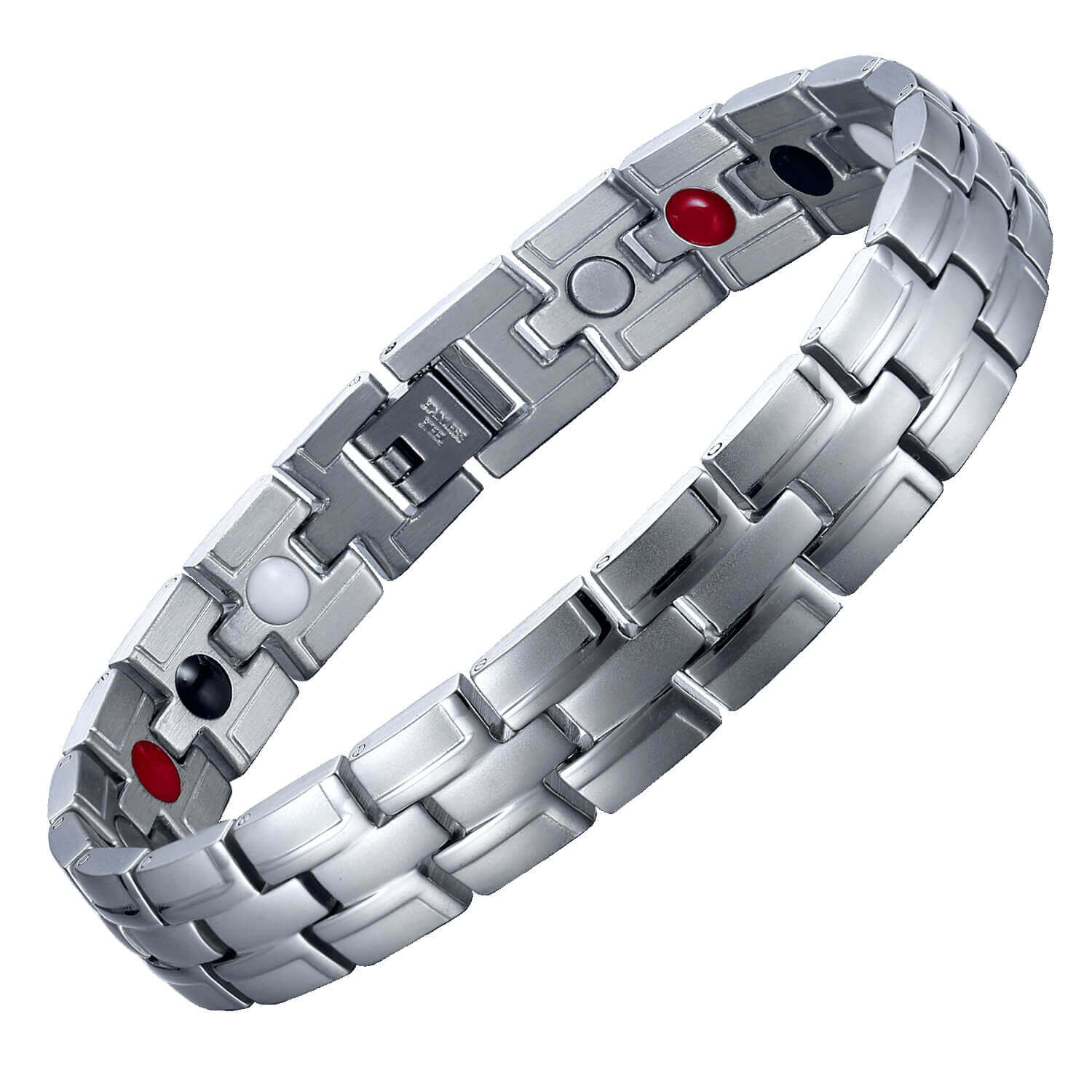HealthyLine Stainless Steel Energy Bracelet 4-in-1. 2 Colors available. Model B041