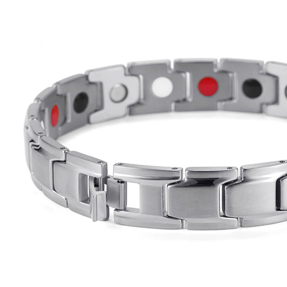 HealthyLine Stainless Steel Magnetic/Energy Bracelet 4-in-1. 4 Colors available. Model B001M