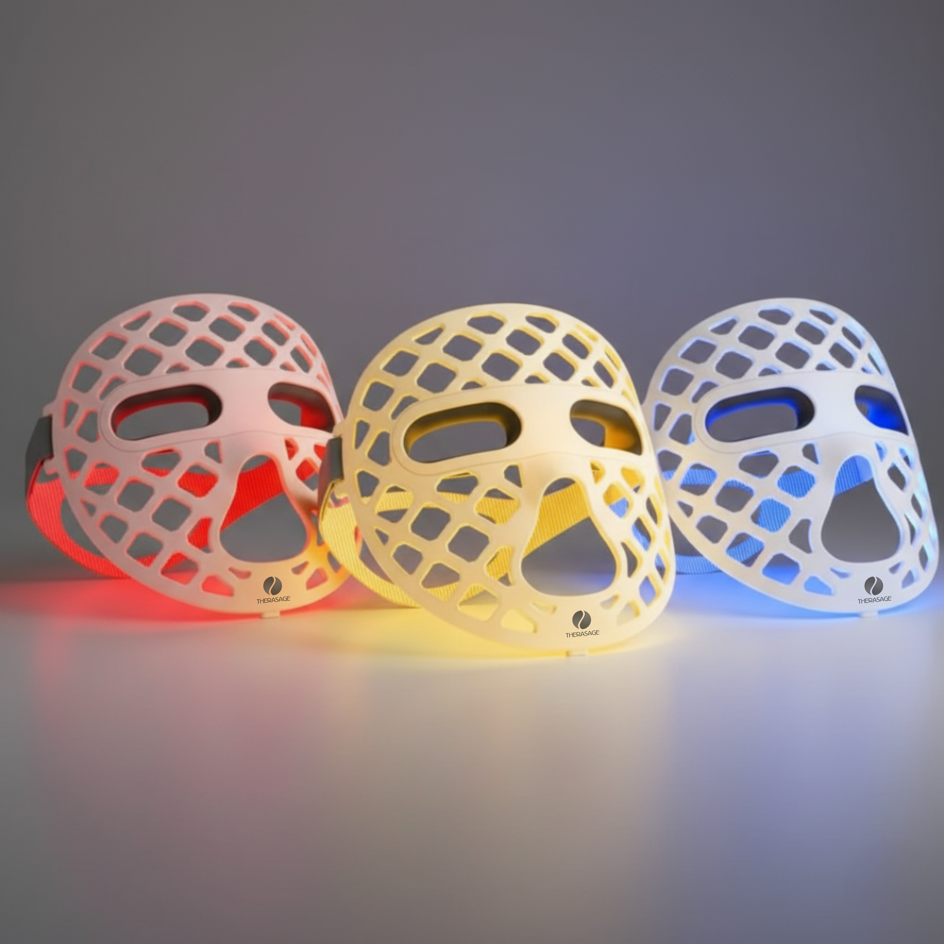 Different variant of Therasage TheraGlow Mask2Go+