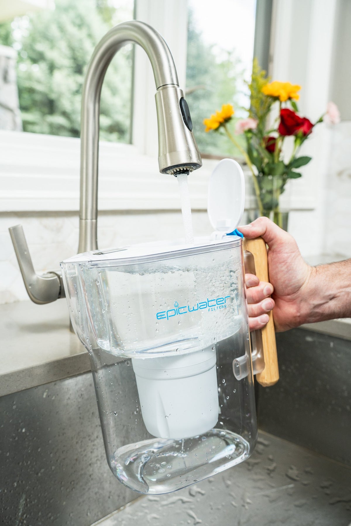 Epic Water Pure XP Pitcher | Reduces Fluoride, PFAS, & Parasites