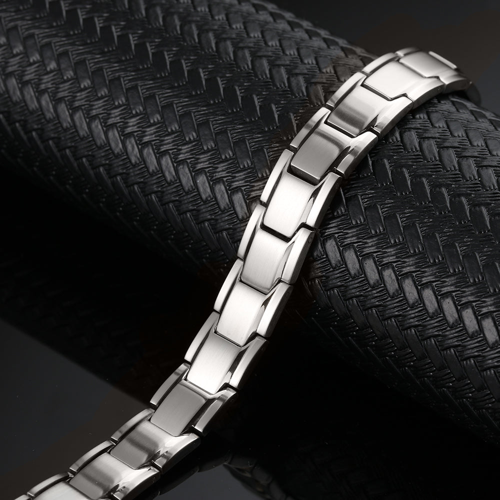 HealthyLine Stainless Steel Magnetic/Energy Bracelet 4-in-1. 4 Colors available. Model B001M