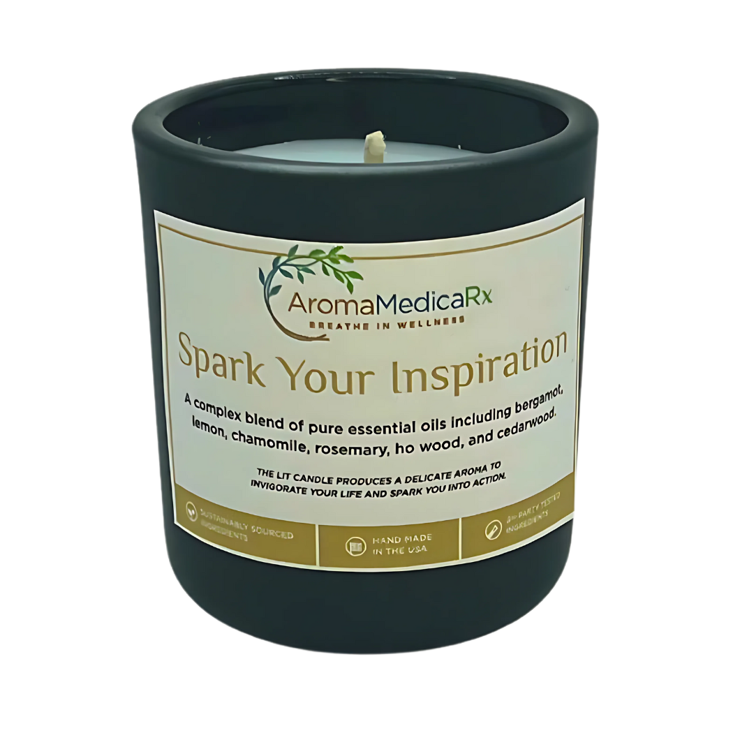 Elevate Mood and Relieve Anxiety with AromaMedicaRx Spark You Inspiration Medicinal Coconut Soy Candle