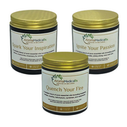 4oz - bundle set of AromaMedicaRx Medicinal Coconut Soy Candle Gift Sets for Enhanced Mood and Wellbeing