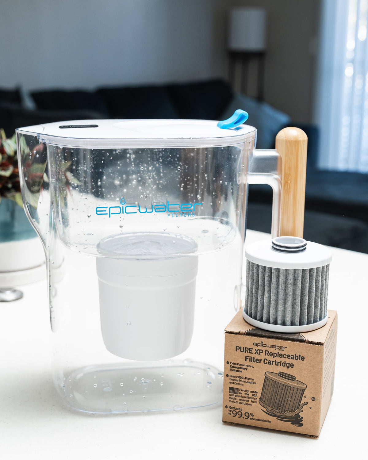 Epic Water Pure XP Pitcher | Reduces Fluoride, PFAS, & Parasites