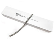 HealthyLine Stainless Steel Energy Bracelet 4-in-1. Silver color. Model BR-S-273