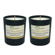 2 pack of 8oz - AromaMedicaRx Spark You Inspiration Medicinal Coconut Soy Candle