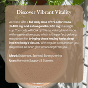 Ora Cacao Vibrant Vitality -  brings healing herbs deep into the body's tissues.