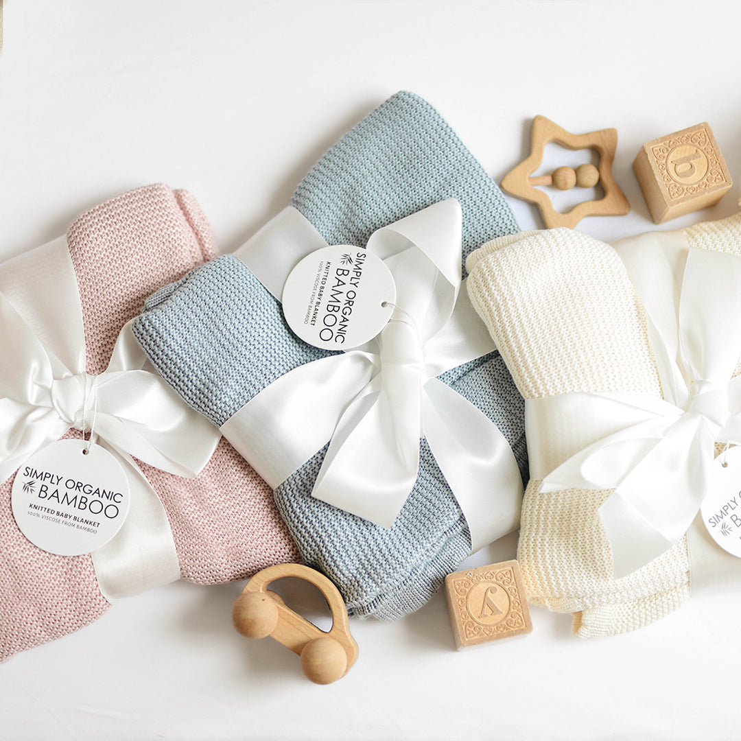 All colors of the Simply Bamboo Organics Baby Blanket
