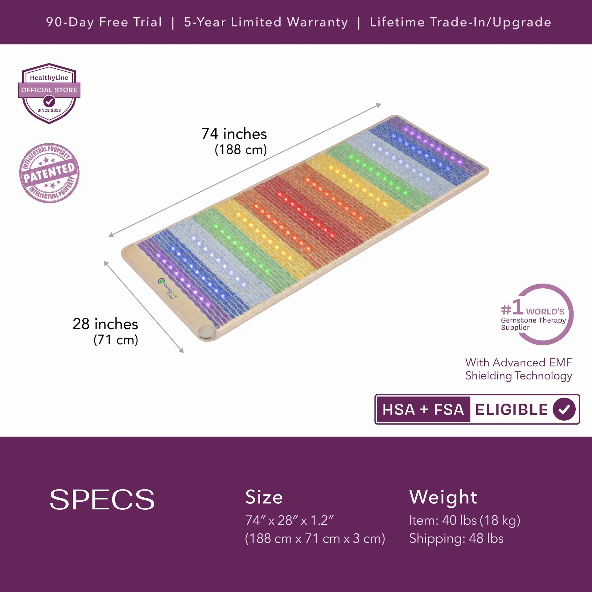 HealthyLine Rainbow Chakra 360 Wrap Set