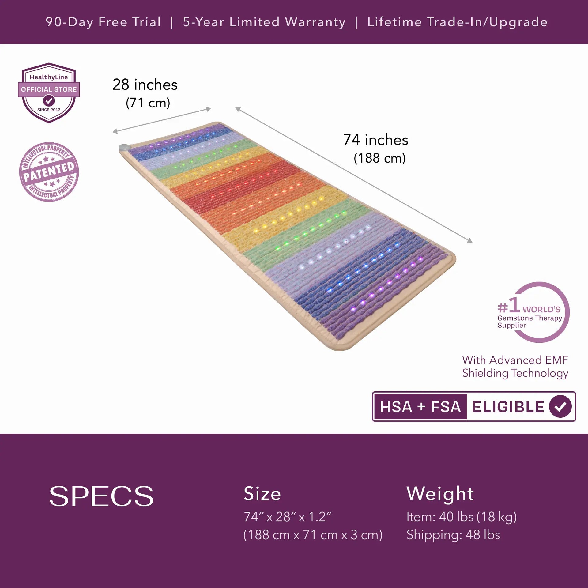 HealthyLine Rainbow Chakra 360 Wrap Set