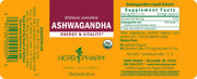 Supplement Facts of Herb Pharm ASHWAGANDHA EXTRACT - 1 OZ