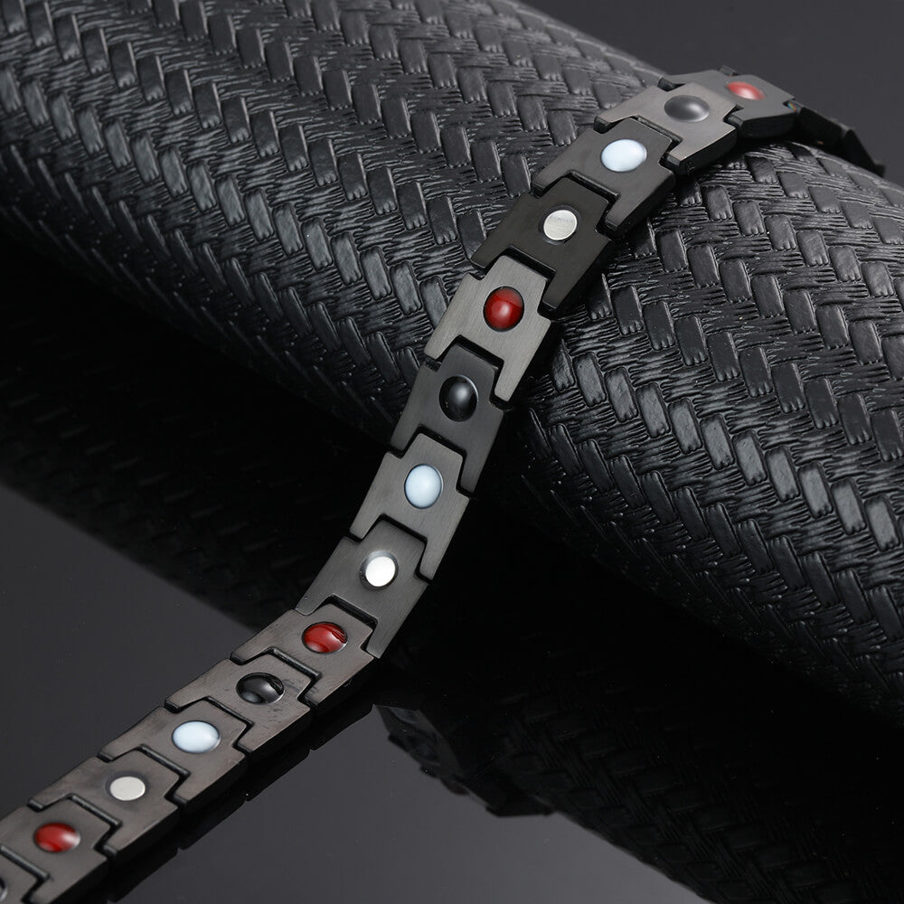 HealthyLine Stainless Steel Magnetic/Energy Bracelet 4-in-1. 4 Colors available. Model B001M