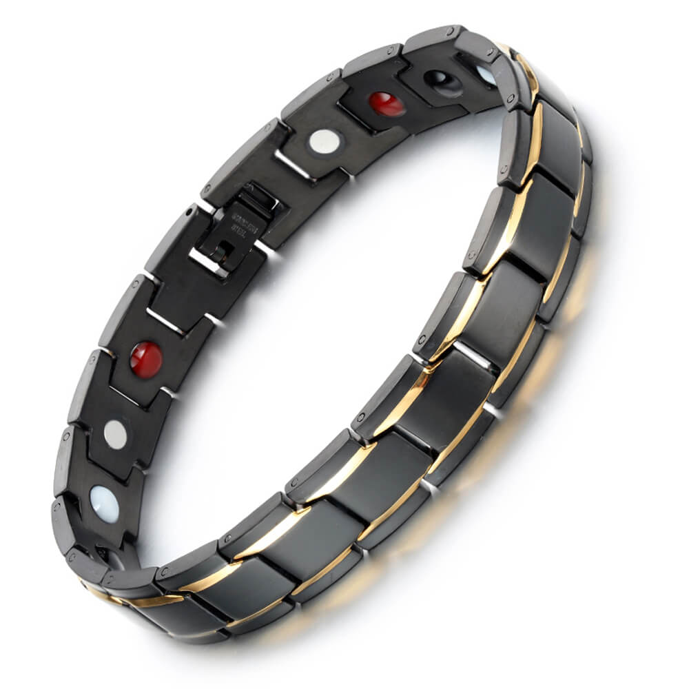 HealthyLine Stainless Steel Magnetic/Energy Bracelet 4-in-1. 4 Colors available. Model B001M