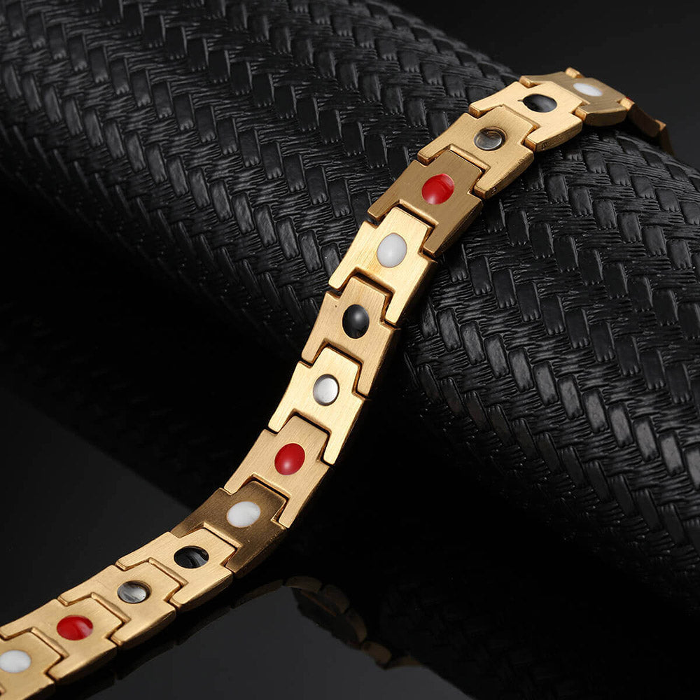 HealthyLine Stainless Steel Magnetic/Energy Bracelet 4-in-1. 4 Colors available. Model B001M