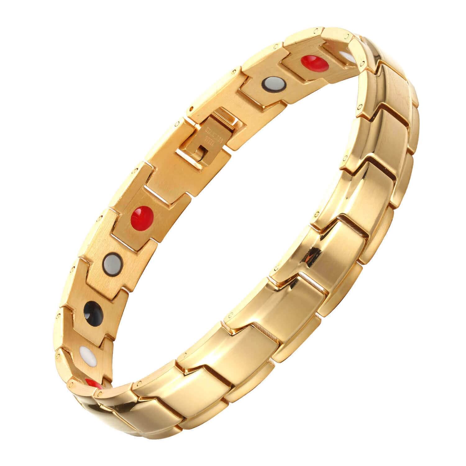 HealthyLine Stainless Steel Magnetic/Energy Bracelet 4-in-1. 4 Colors available. Model B001M