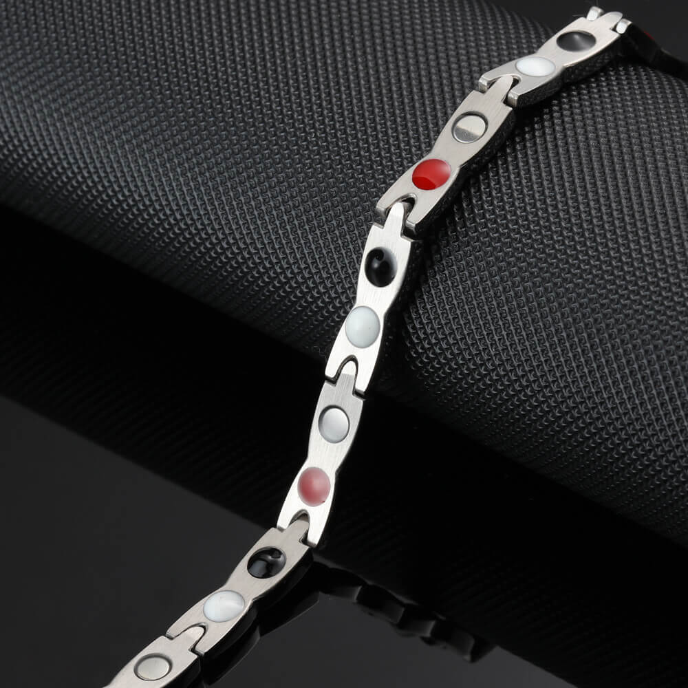 HealthyLine Stainless Steel Energy Bracelet 4-in-1. 2 Colors available. Models B025