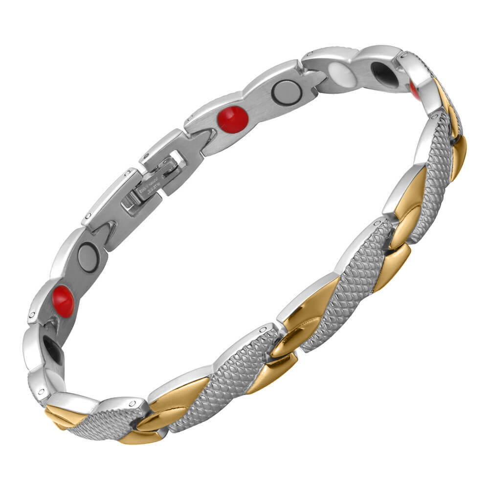 HealthyLine Stainless Steel Energy Bracelet 4-in-1. 2 Colors available. Models B025