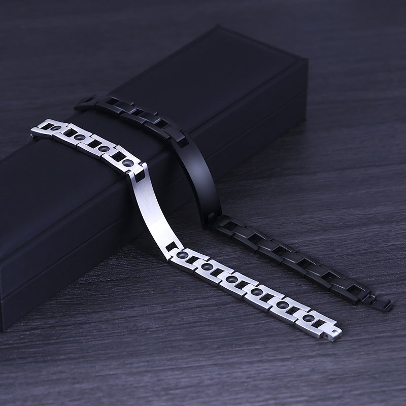 HealthyLine Stainless Steel Energy Bracelet 4-in-1. 2 Colors available. Model B026