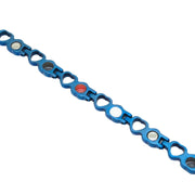 HealthyLine Stainless Steel Energy Bracelet 4-in-1. Blue Color. Model BR-S-149