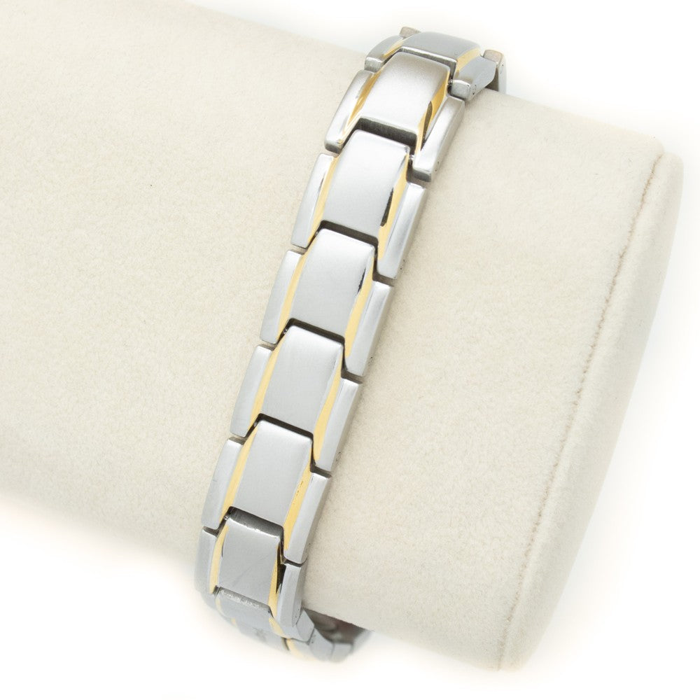 HealthyLine Stainless Steel Magnetic/Energy Bracelet 4-in-1. 4 Colors available. Model B001M