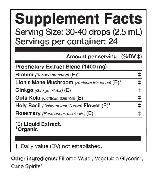 Anima Mundi Supplement Facts Cerebrum Tonic