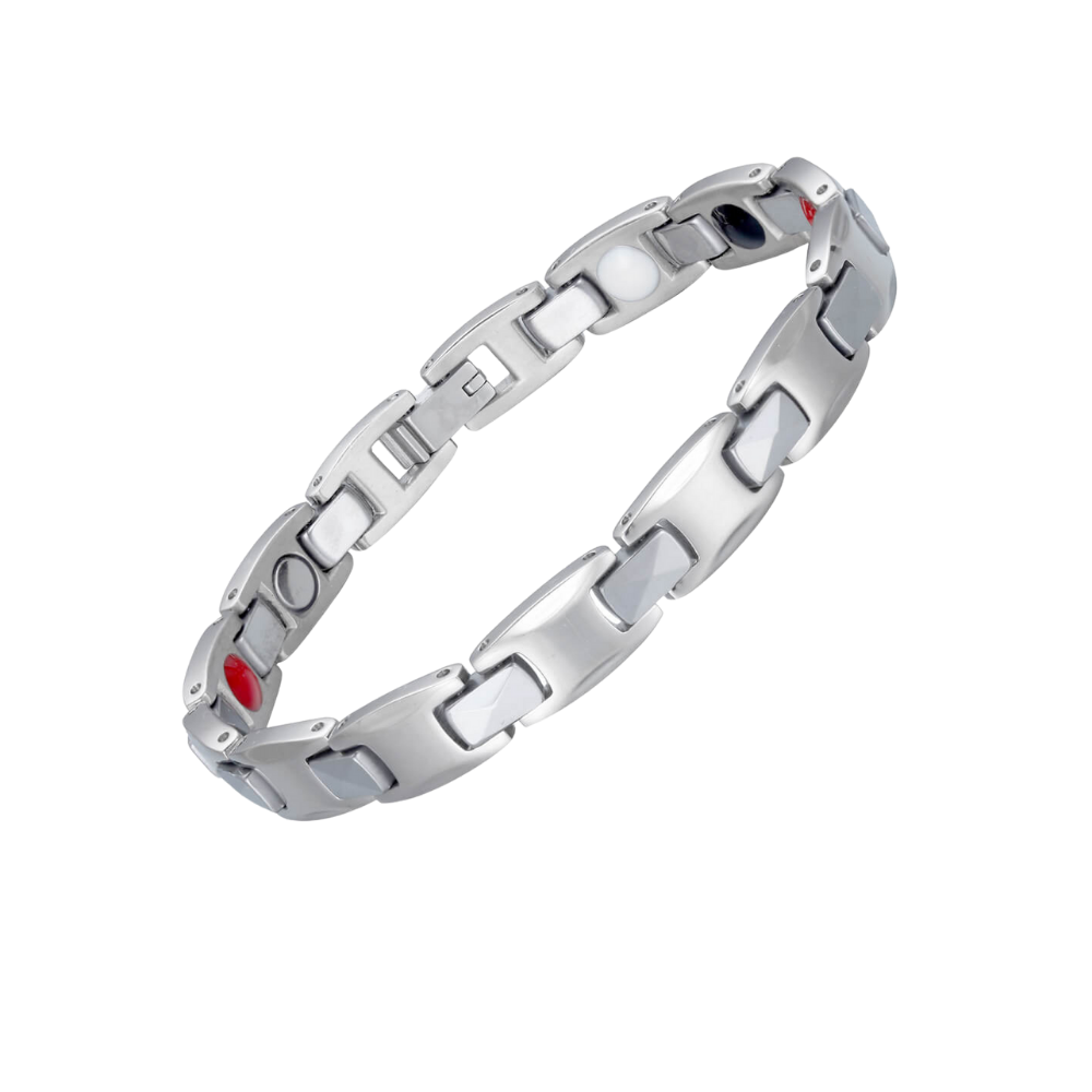 HealthyLine Tungsten Energy Bracelet 4-in-1. Silver Color. Model TUB080S