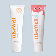 The best duo - Family Wellness Duo: RiseWell Mineral Toothpaste Set For Kids & Adult