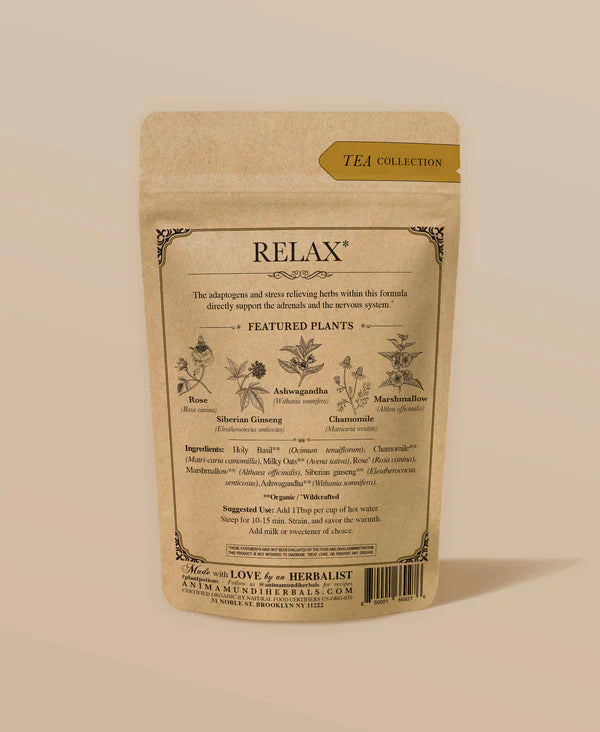 Sealed Anima Mundi Calm Tea - Back View
