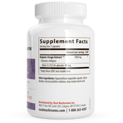 Real Mushrooms Organic Chaga Supplement Facts